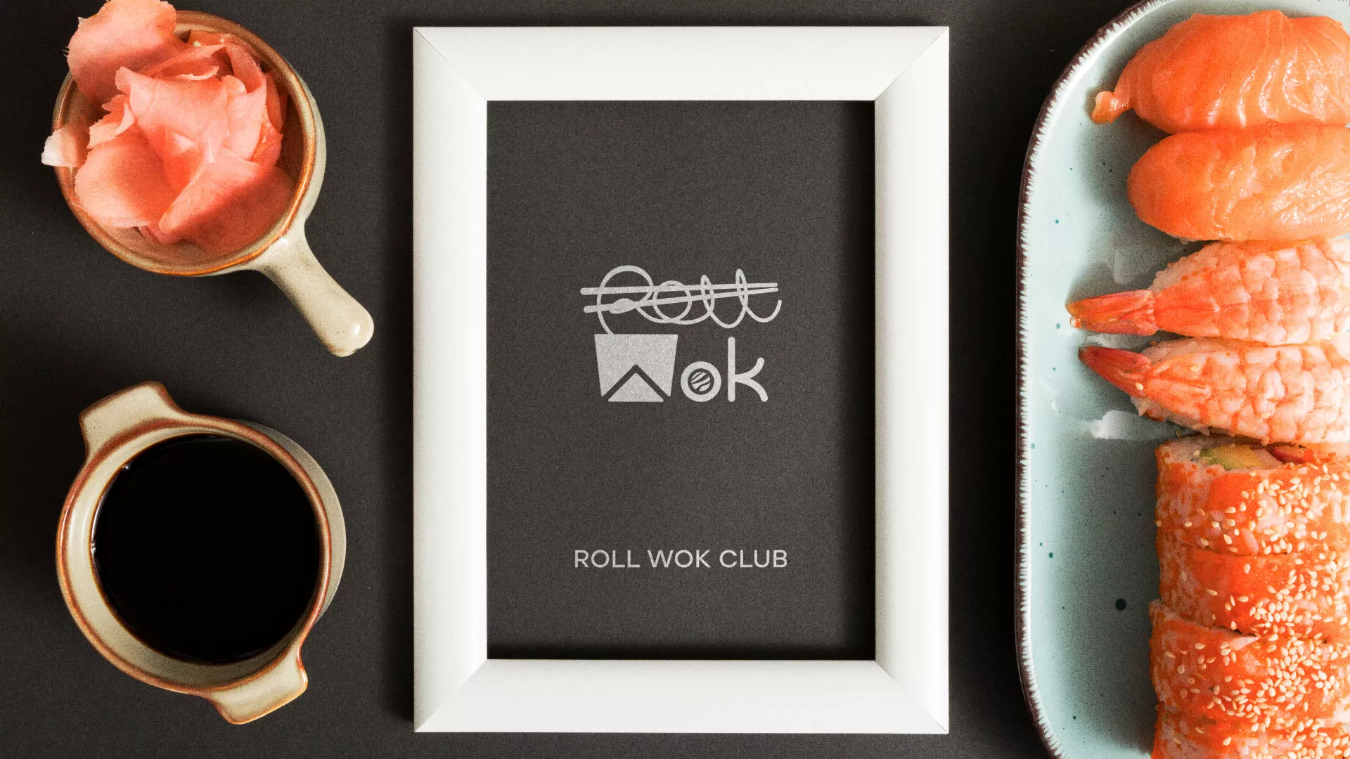 Разработка логотипа суши-бара «Roll Wok Club» в Елабуге