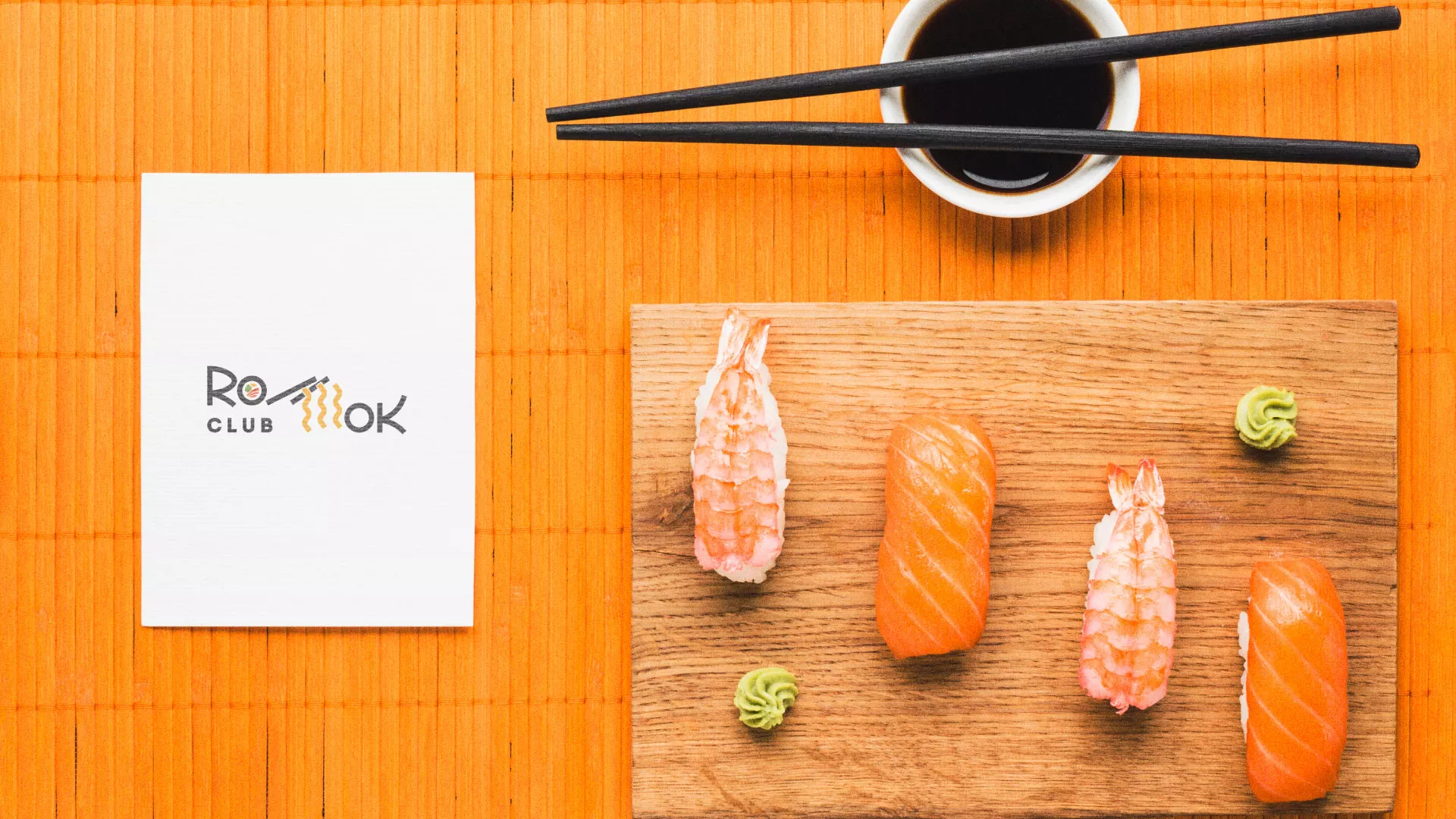 Создание логотипа суши-бара «Roll Wok Club» в Елабуге