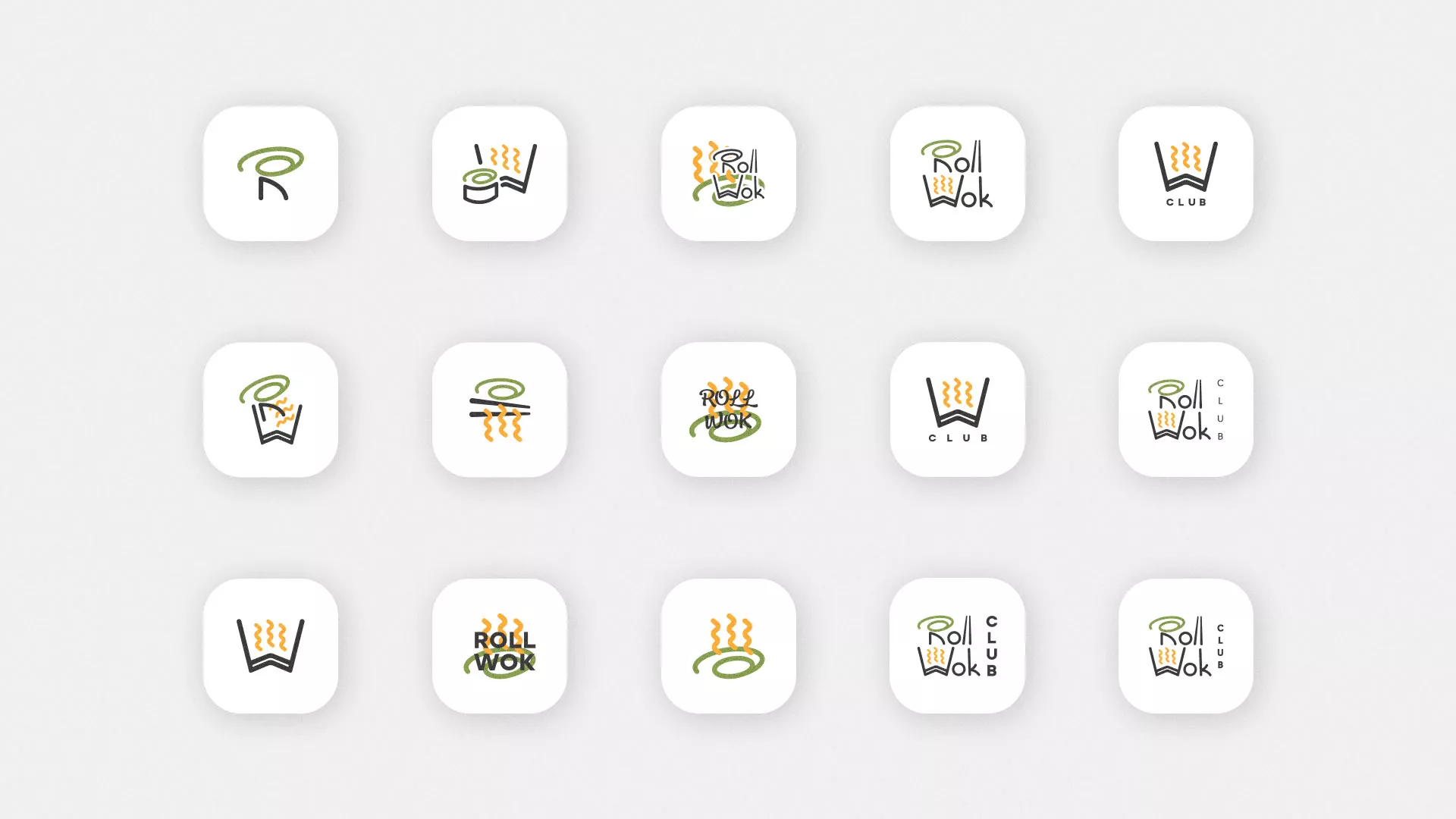 Разработка иконки приложения суши-бара «Roll Wok Club» в Елабуге